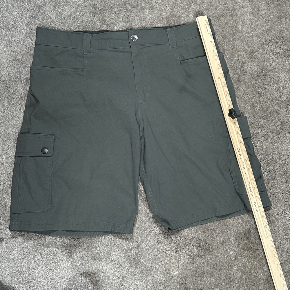 Orvis Cargo Shorts Men 38 Gray Solid Stretch Nylon Outdoor Hiking Casual - Picture 12 of 13